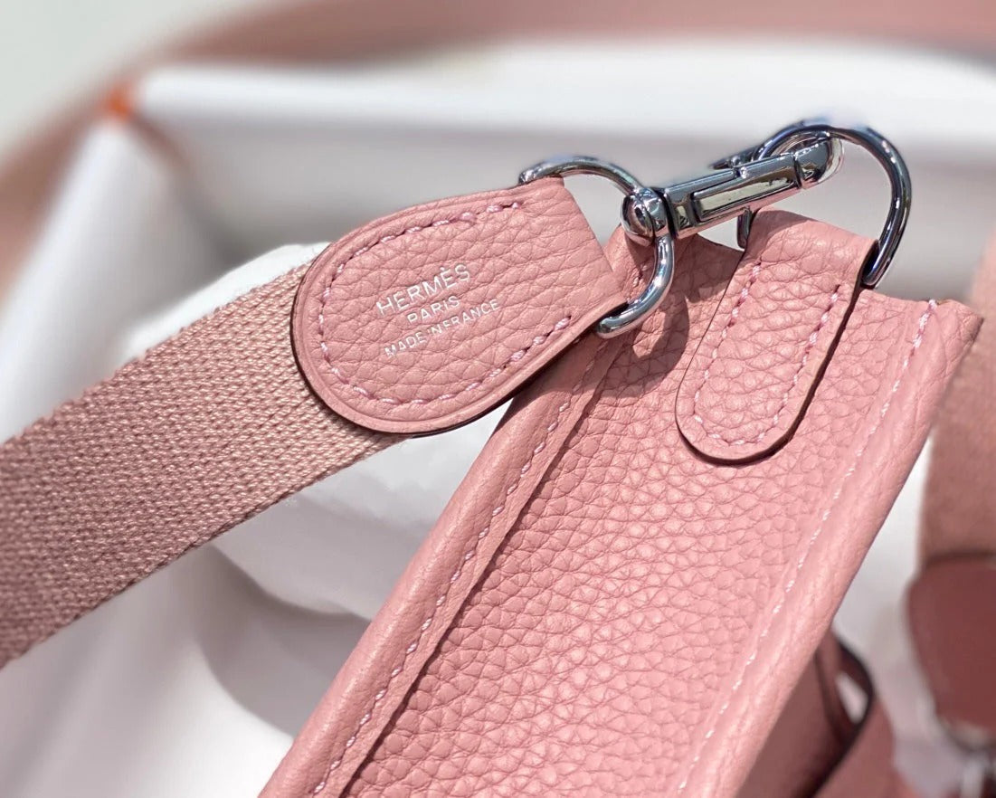 Hermes Mini Evelyne 23cm Pink Togo Leather