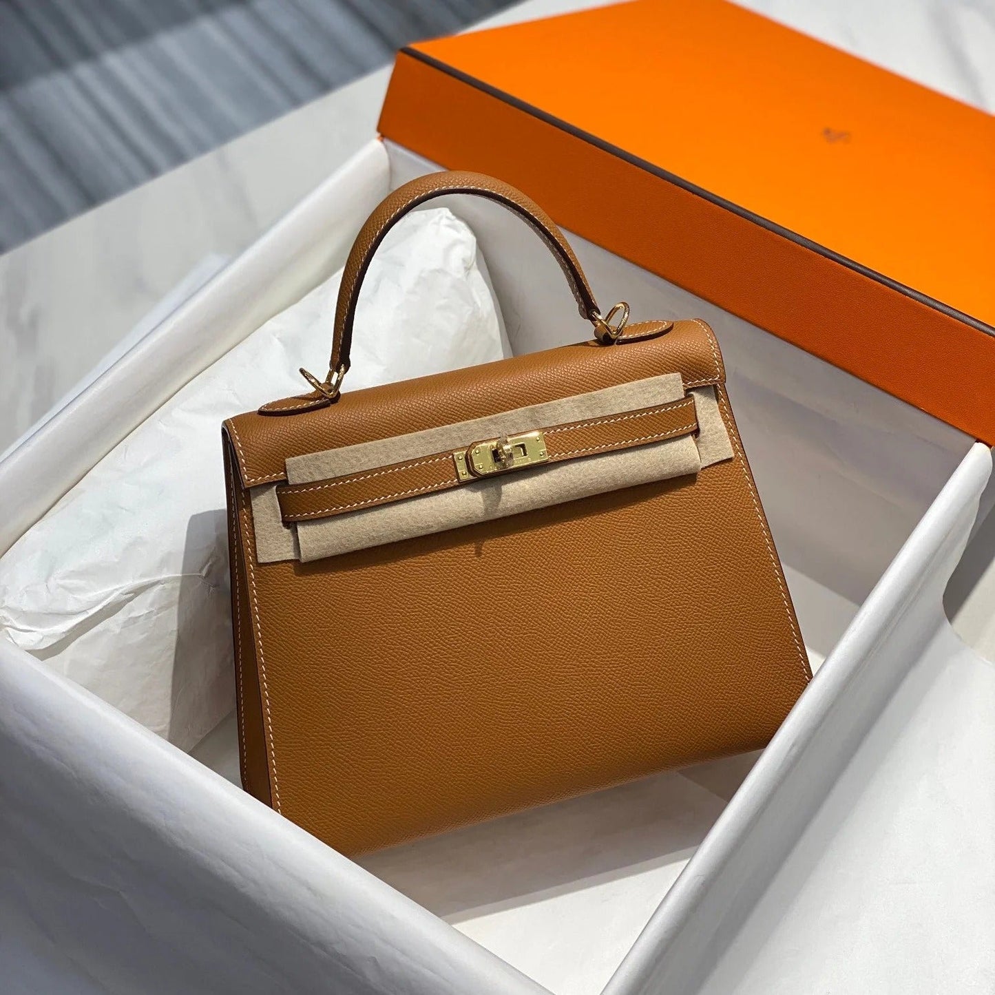 Hermes 2025 Kelly Brown Epsom Leather with Gold Hardware