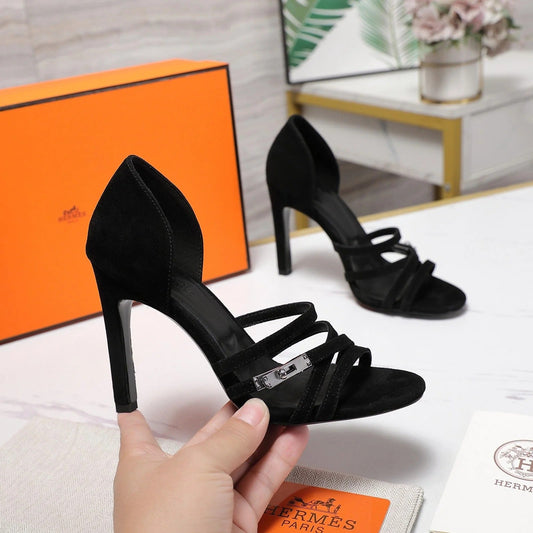 HM 26ss Sandals 85 Black Suede 601233