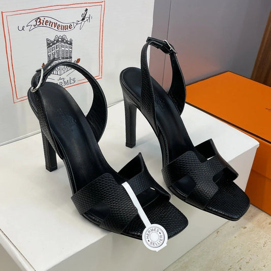 HM 26ss High Heel Sandals 105 Black Cowhide 607116