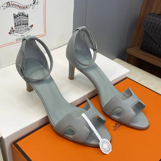 HM 26ss High Heel Sandals 70 Ash Gray Cowhide 607124