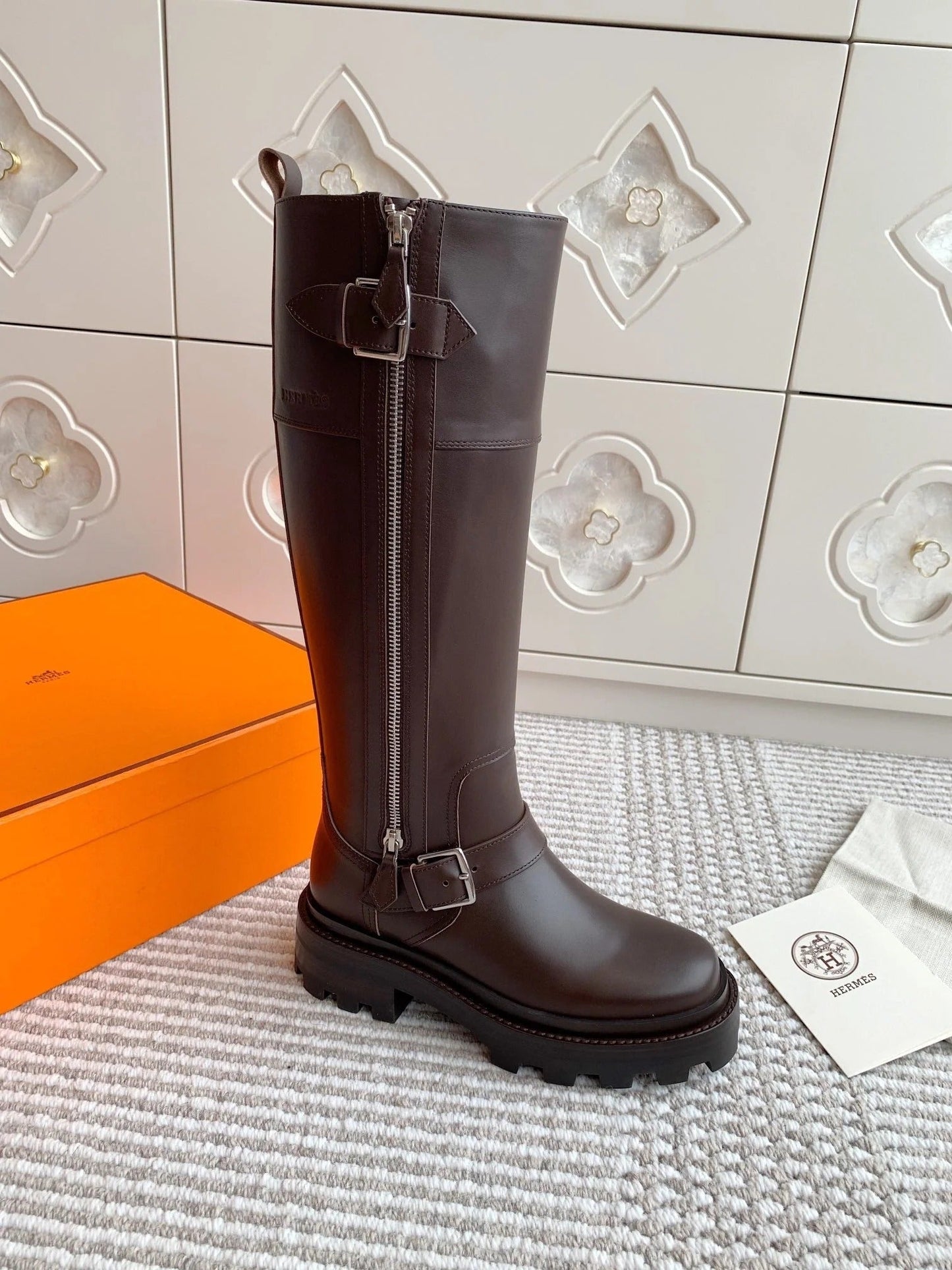 HM JAIME BOOT IN CHOCOLATE BROWN CALFSKIN