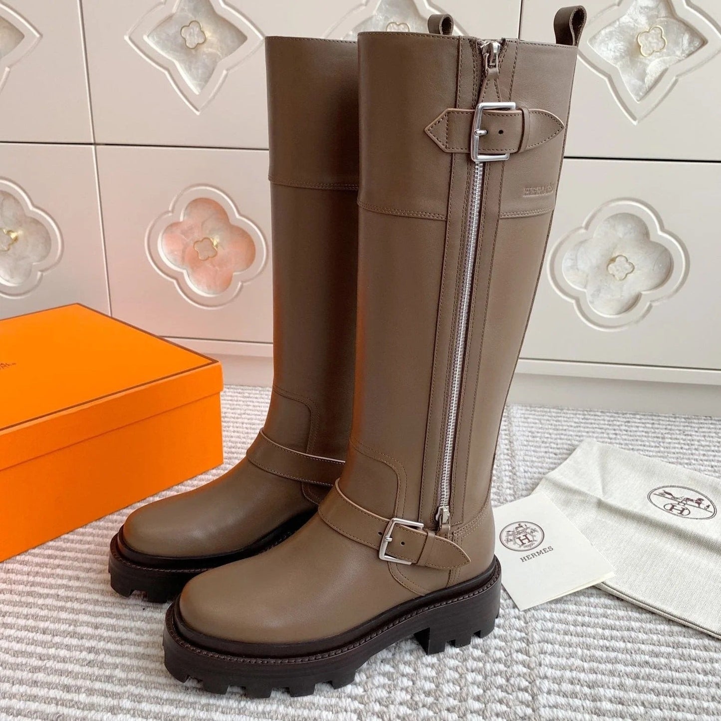 HM JAIME BOOT IN CEDAR BROWN CALFSKIN