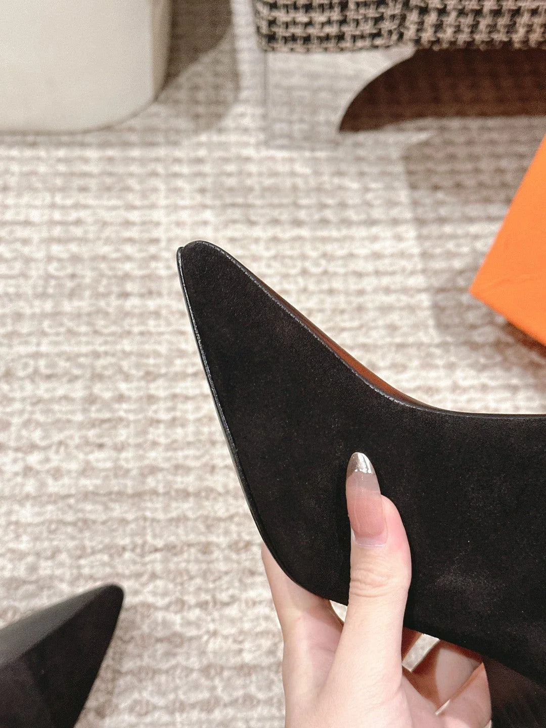 HM HILONA 6 CM BOOTS IN BLACK CALFSKIN AND SUEDE