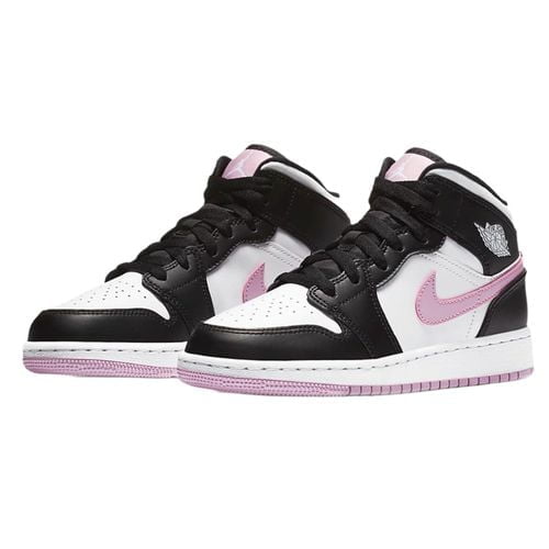 Jordan 1 Mid White Black Light Arctic Pink Sneakers - Elite Edition
