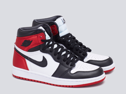Jordan 1 Retro High Satin Black Toe Sneakers - Prime Pick