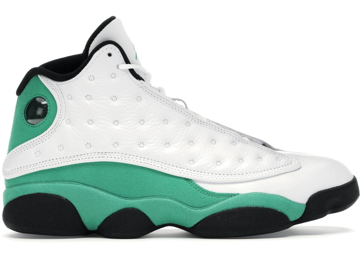 Jordan 13 Retro White Lucky Green Sneakers - All-Day Comfort