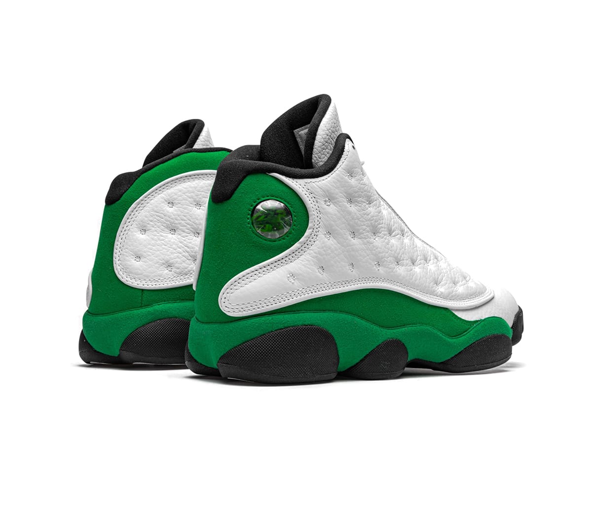 Jordan 13 Retro White Lucky Green Sneakers - All-Day Comfort
