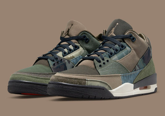 Jordan 3 Retro Patchwork Camo Sneakers - Legend Status | Drop of the Season