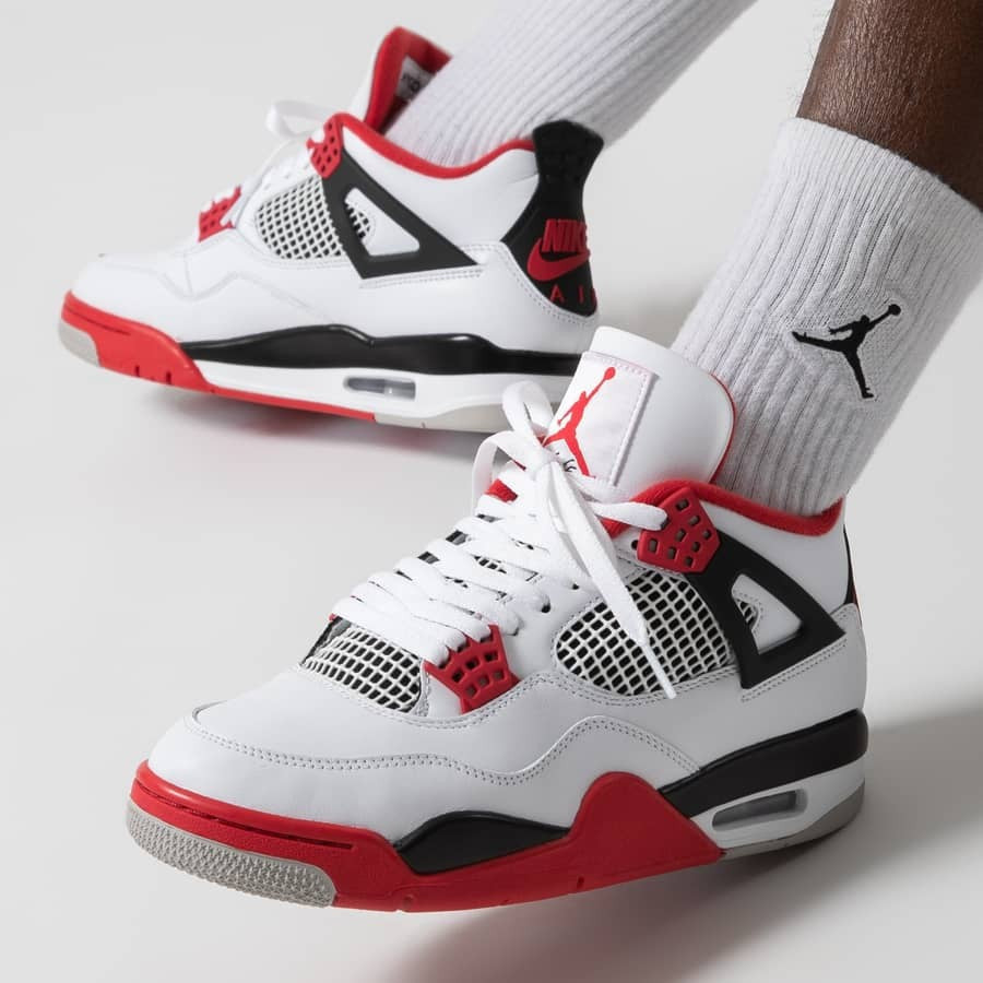 Jordan 4 Retro Fire Red Sneakers - OG Colorway | Fan Favorite