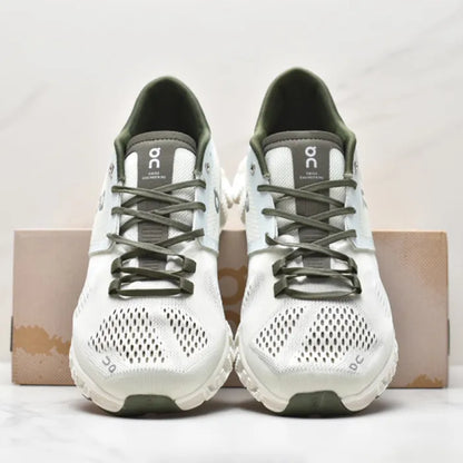 On Running Cloud X Sneakers in Green White