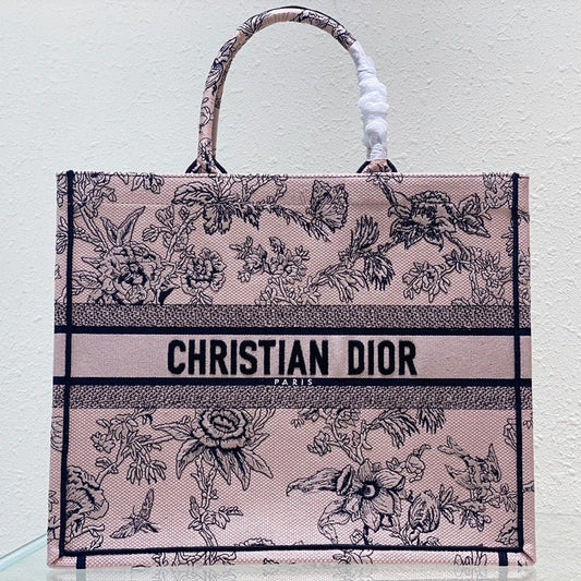 Large CD Book Tote 42cm Jardin Botanique Pink