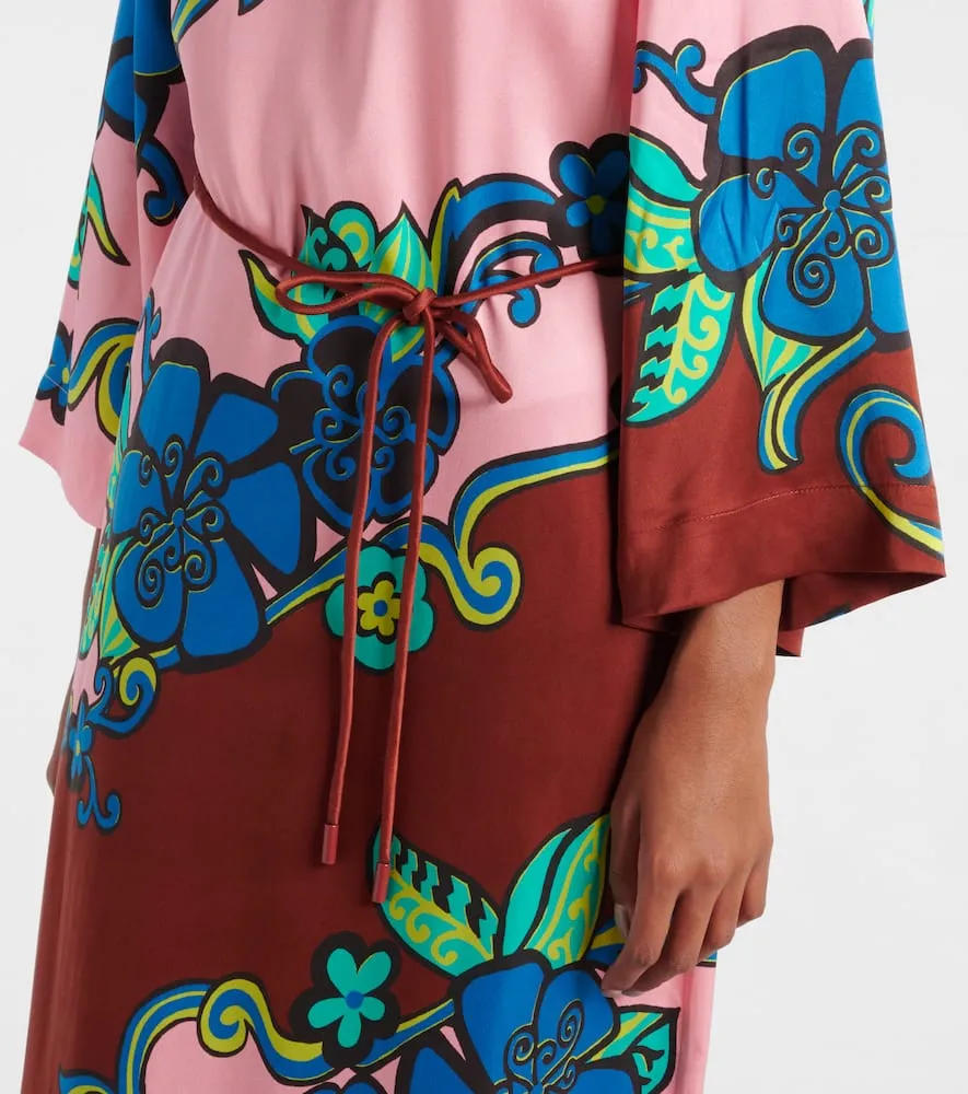 Alemais Printed silk satin maxi dress