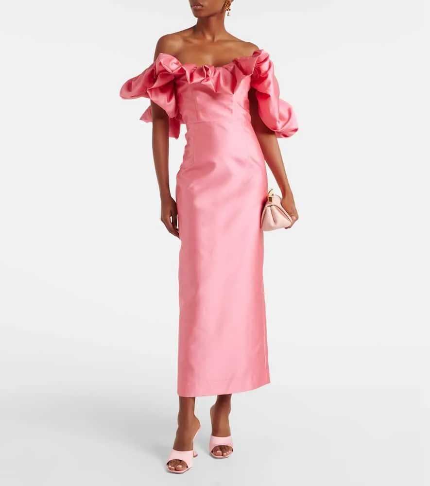 Alemais Ruffled off-shoulder gown