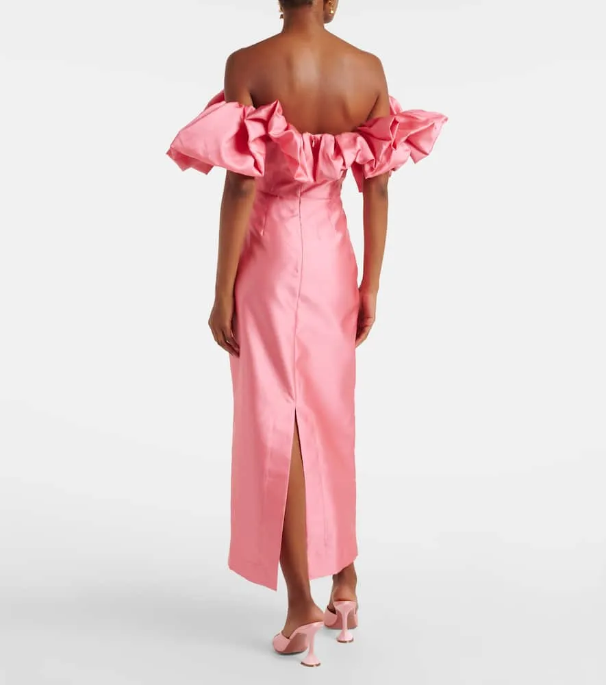 Alemais Ruffled off-shoulder gown