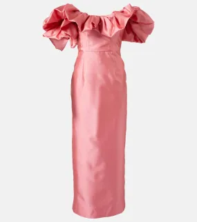 Alemais Ruffled off-shoulder gown