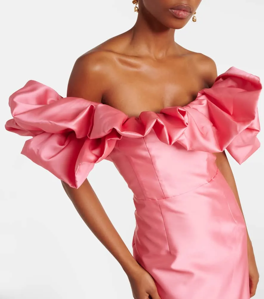 Alemais Ruffled off-shoulder gown