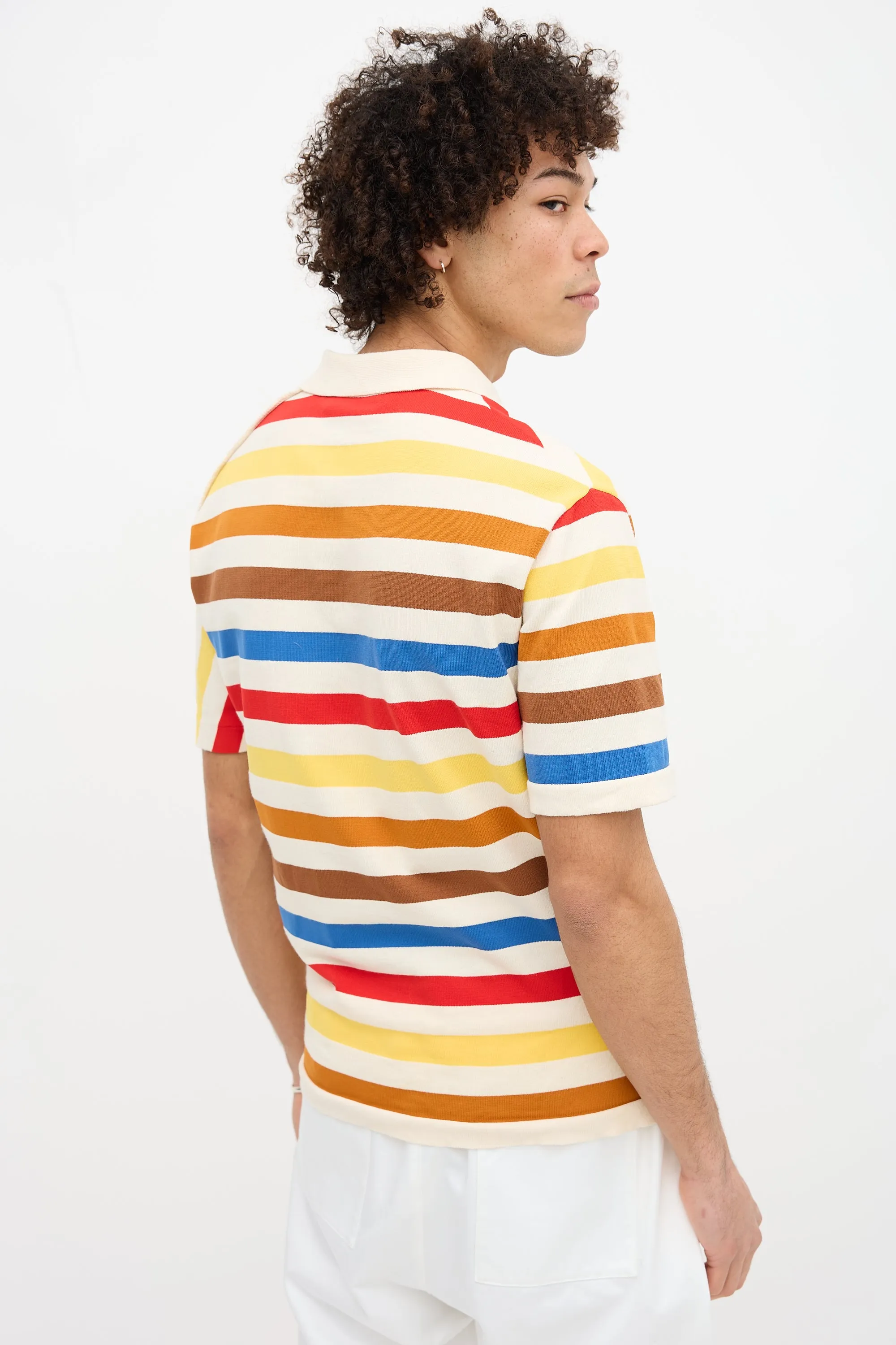 Asymmetric Striped Polo