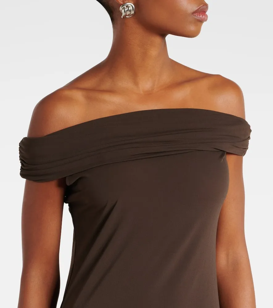 Faithfull Sophie off-shoulder maxi dress