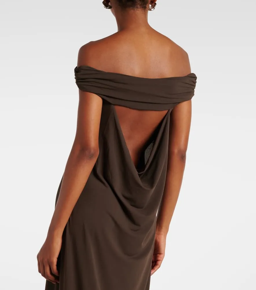 Faithfull Sophie off-shoulder maxi dress