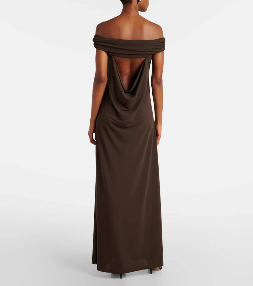 Faithfull Sophie off-shoulder maxi dress