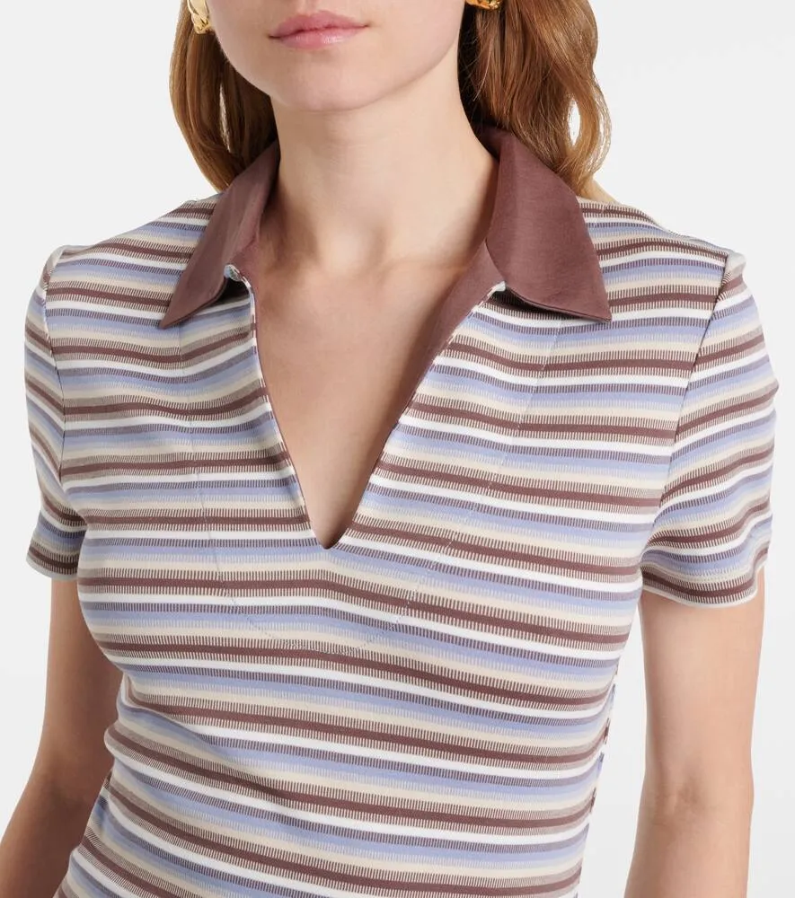 Faithfull Tiesse striped cotton maxi dress