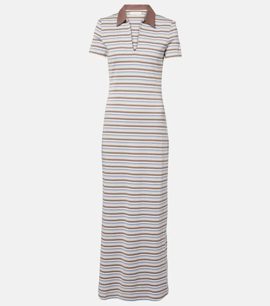 Faithfull Tiesse striped cotton maxi dress