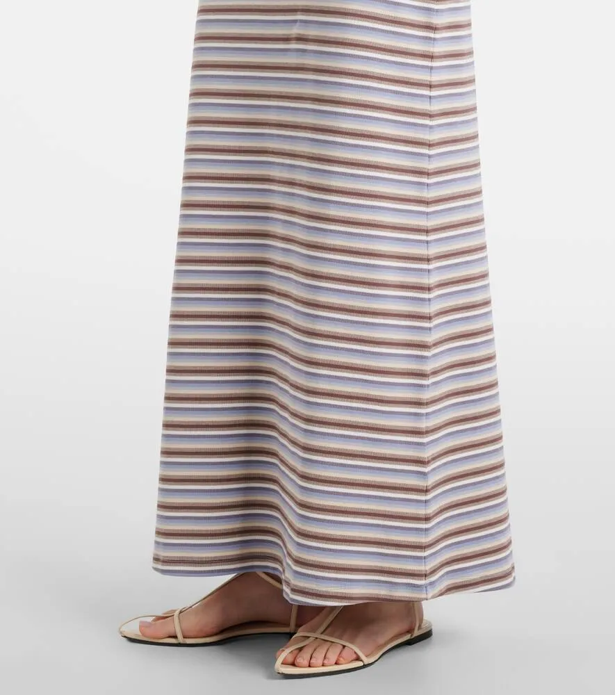 Faithfull Tiesse striped cotton maxi dress
