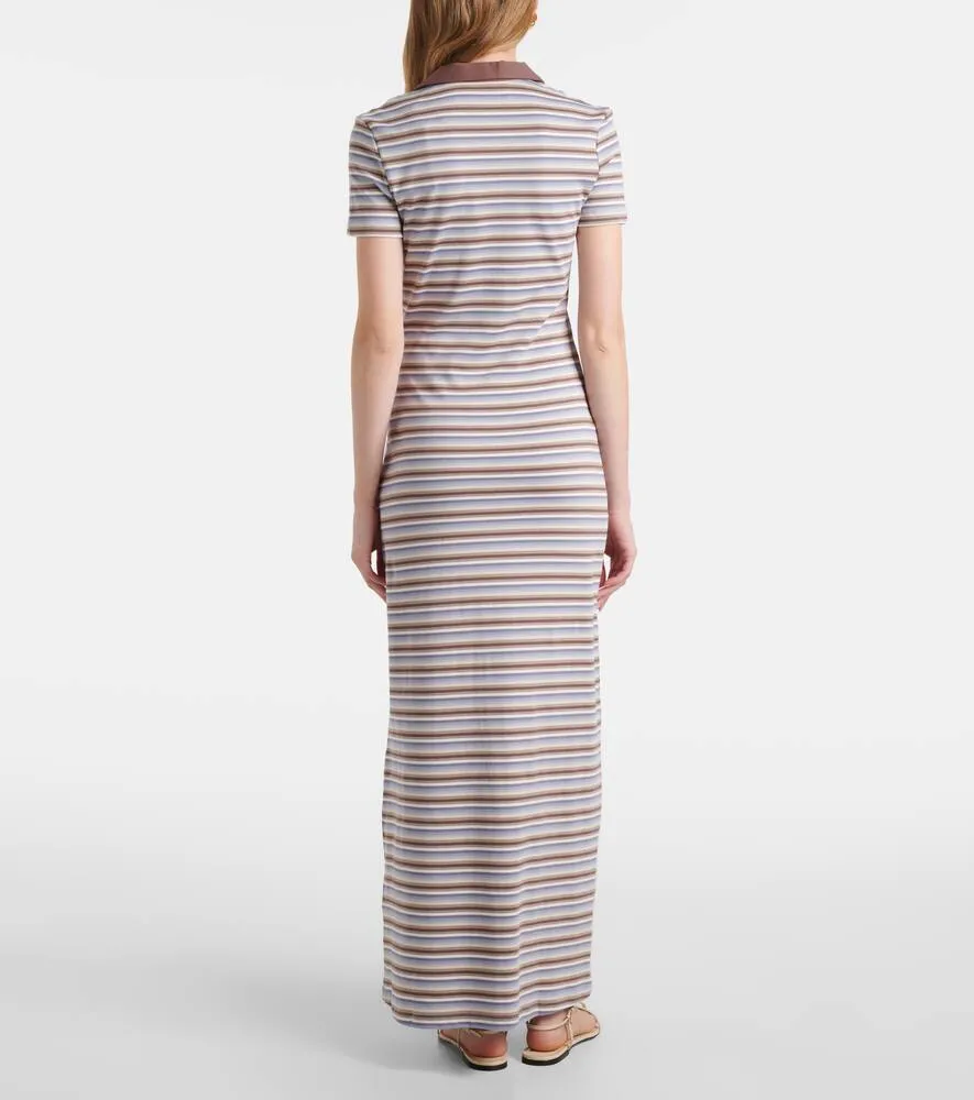 Faithfull Tiesse striped cotton maxi dress