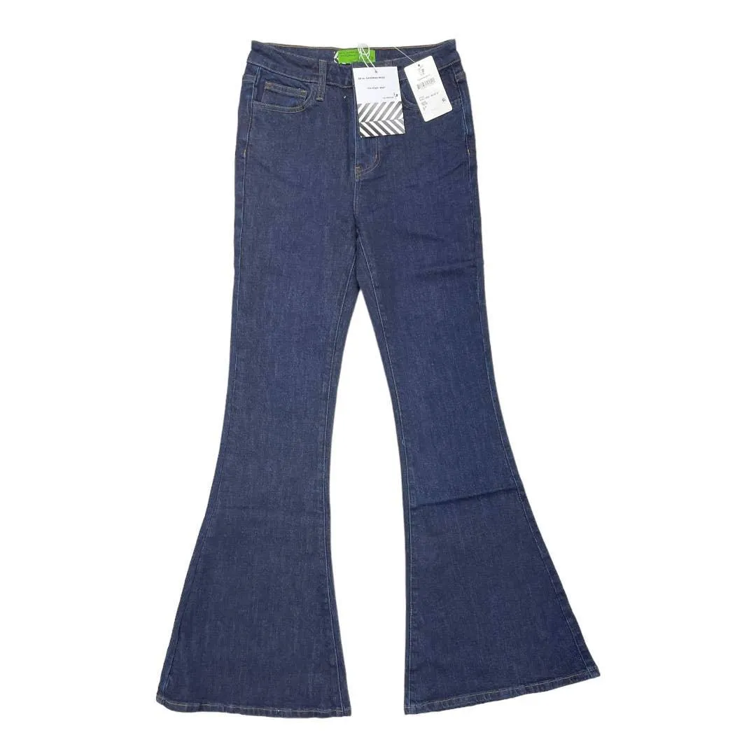 Free People x Sandrine Rose Super Flare Jeans Denim Distressed Pants 27 Indigo