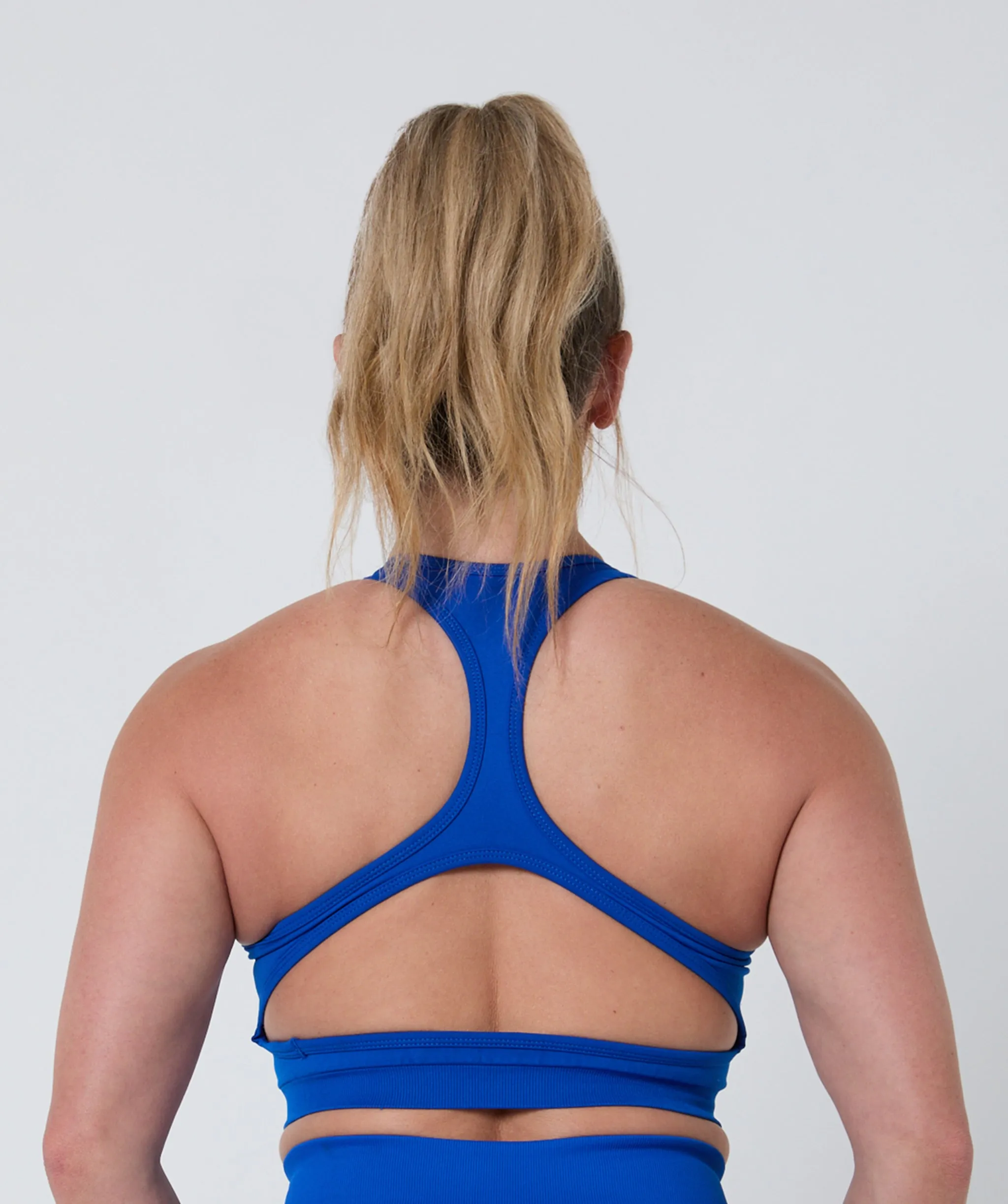 Luscious Seamless Zip Racerback Sports Bra Electric Blue