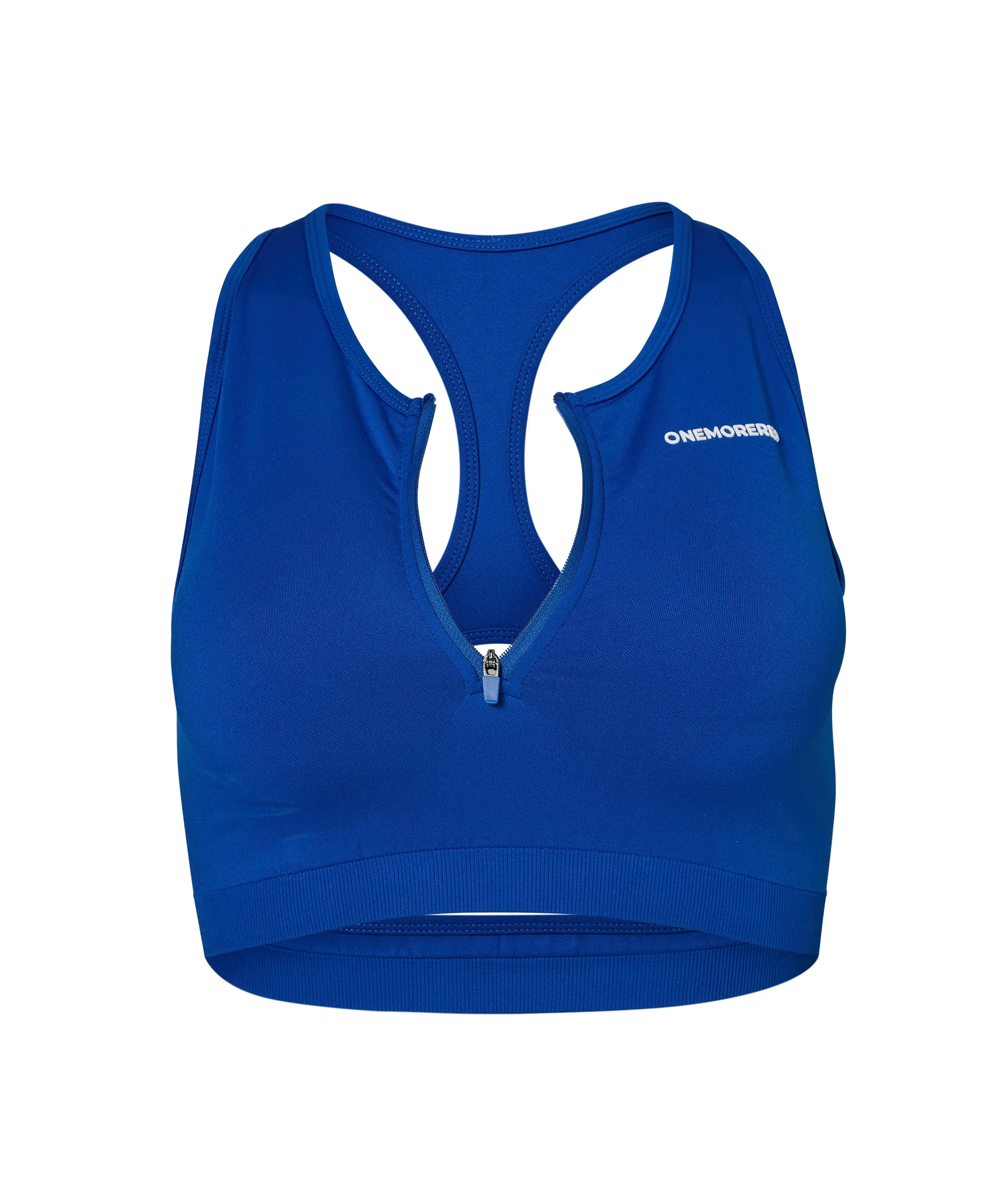 Luscious Seamless Zip Racerback Sports Bra Electric Blue