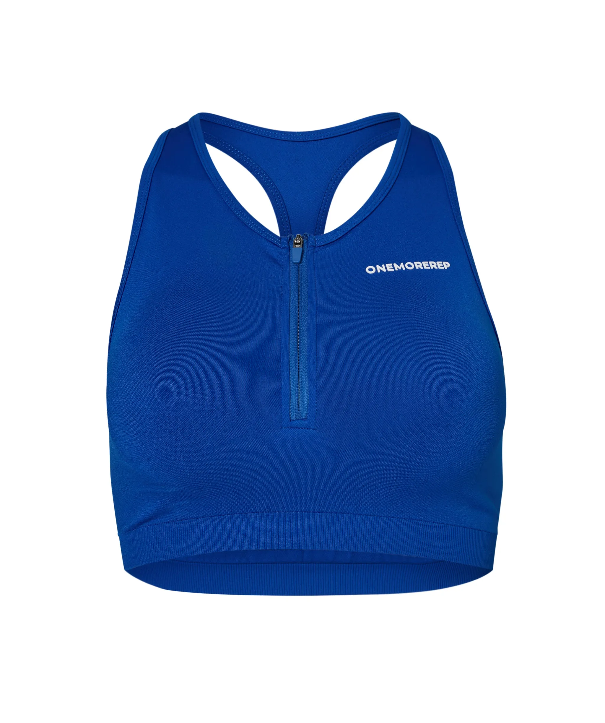 Luscious Seamless Zip Racerback Sports Bra Electric Blue