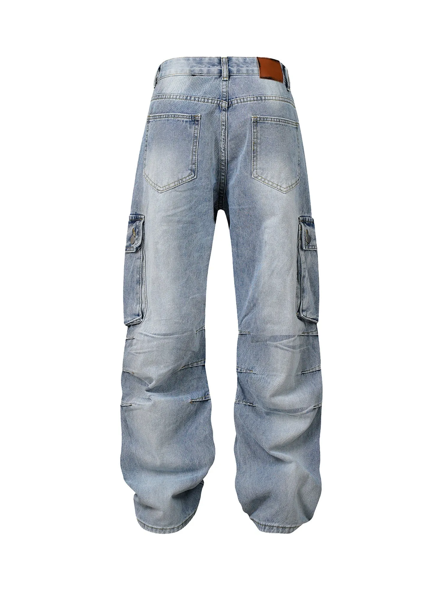 Sneakerhill American Street Style Washed Distressed Jeans