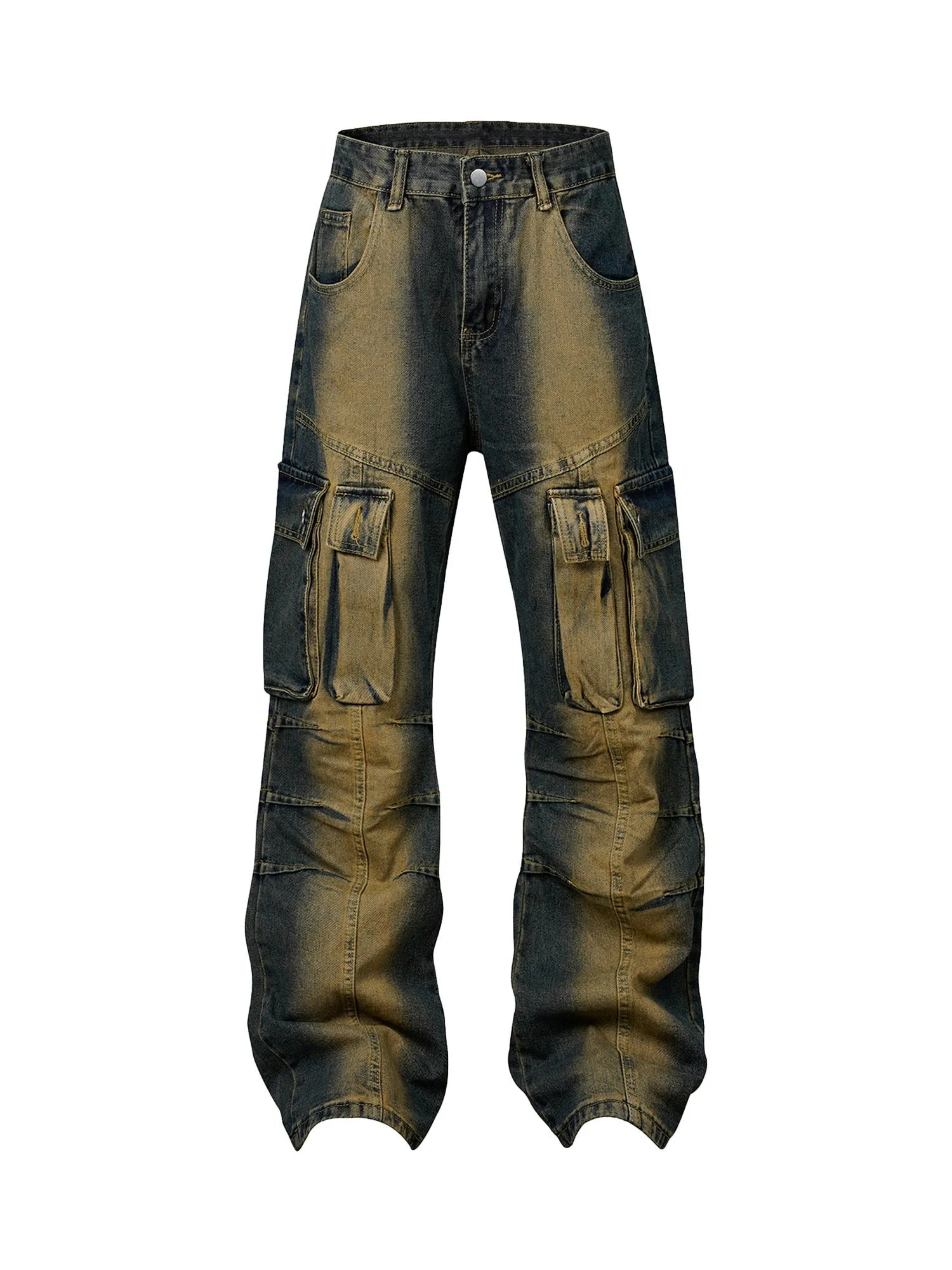 Sneakerhill American Street Style Washed Distressed Jeans