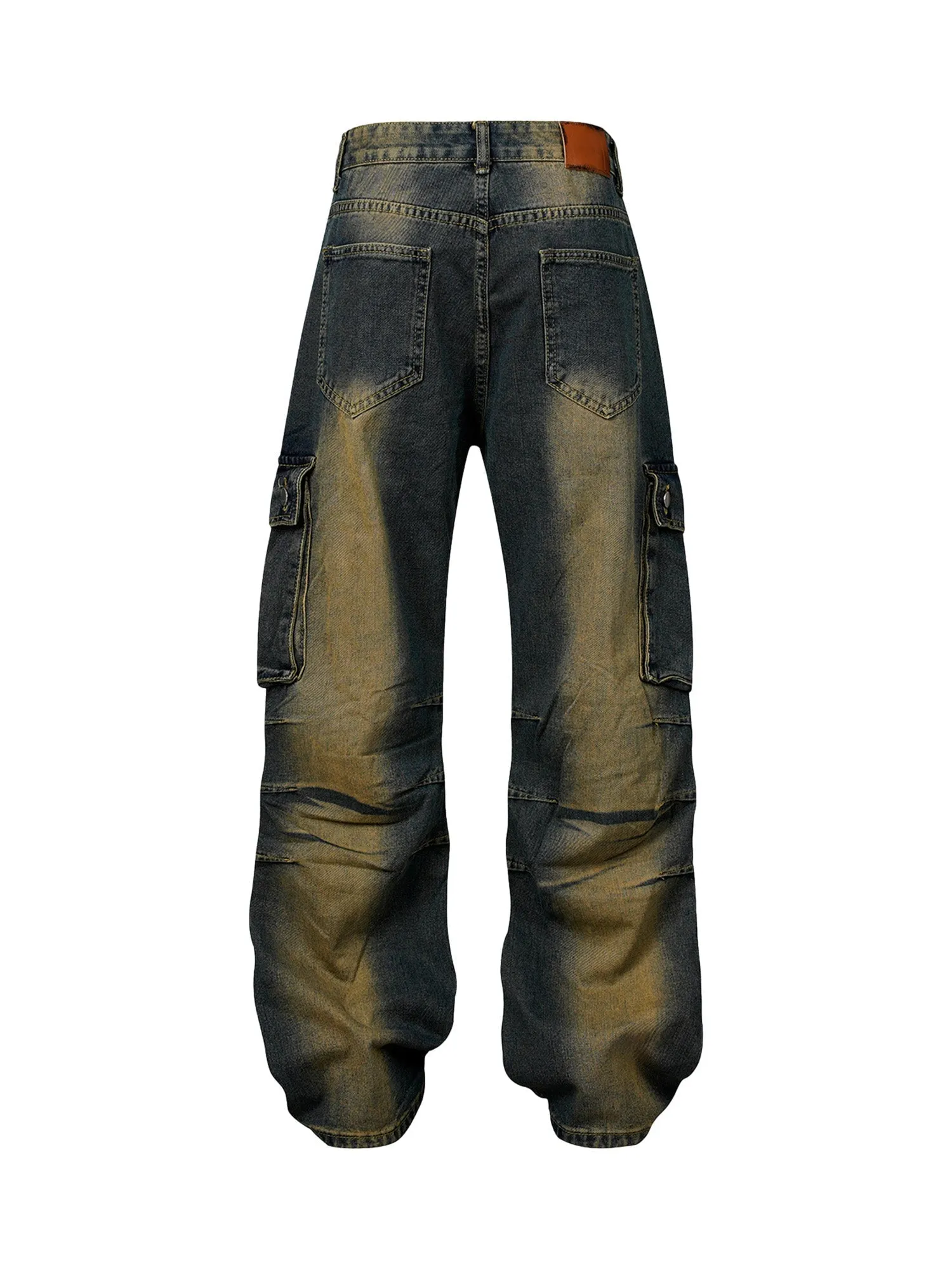 Sneakerhill American Street Style Washed Distressed Jeans
